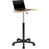 image:imageFlash Furniture Eve Sit to Stand Mobile Laptop DeskSpeakers Lectern with Wheels Modern HeightAdjustable Portable Standing Computer Desk BlackMaple