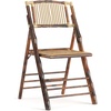 image:imageFlash Furniture Folding Bohemian Bamboo Chairs with Curved Backs Modern Bamboo Folding Dining Chairs 300 lb Static Weight Capacity Set of 4Set of 1