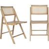 image:imageFlash Furniture Galene Cane Rattan Folding Chair Set Solid Wood Frame and Seat Ventilated Backrest Event Seating Solution Pack of 2 NaturalNatural