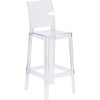 image:imageFlash Furniture Ghost Barstool with Square Back in Transparent CrystalPack of 1