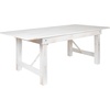 image:imageFlash Furniture HERCULES 7 x 40 Rectangular Antique Rustic Solid Pine Folding Farm Table MahoganyAntique Rustic White