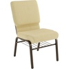 image:imageFlash Furniture HERCULES Series 185W Church Chair in Navy Blue Fabric with Book Rack  Gold Vein FrameBeige Patterned FabricGold Vein Frame
