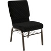 image:imageFlash Furniture HERCULES Series 185W Church Chair in Navy Blue Fabric with Book Rack  Gold Vein FrameBlack Dot Patterned FabricGold Vein Frame