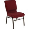 Burgundy Fabric/Gold Vein Frame
