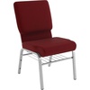 Burgundy Fabric/Silver Vein Frame