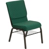 Green Patterned Fabric/Gold Vein Frame