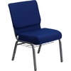 Navy Blue Fabric/Silver Vein Frame