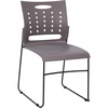 image:imageFlash Furniture HERCULES Series 881 lb Capacity Navy Sled Base Stack Chairs with AirVent Back Set of 5Grey