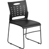 image:imageFlash Furniture HERCULES Series 881 lb Capacity Yellow Sled Base Stack Chair with AirVent BackBlack