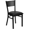 image:imageFlash Furniture HERCULES Series Black Grid Back Metal Restaurant Chair  Burgundy Vinyl SeatBlack Vinyl SeatBlack Metal Frame