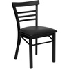 Black Vinyl Seat/Black Metal Frame