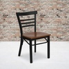 Cherry Wood Seat/Black Metal Frame