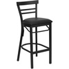 Black Vinyl Seat/Black Metal Frame