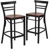 Cherry Wood Seat/Black Metal Frame