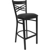 Black Vinyl Seat/Black Metal Frame