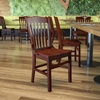 image:imageFlash Furniture HERCULES Series School House Back Mahogany Wood Restaurant Chair Pack of 4