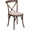 image:imageFlash Furniture HERCULES Series Stackable Early American Wood Cross Back Chair with CushionEarly American