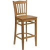 image:imageFlash Furniture HERCULES Series Vertical Slat Back Natural Wood Restaurant Barstool