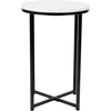 image:imageFlash Furniture Hampstead Collection End Table  Modern White Finish End Table  Crisscross Matte Black FrameWhite Marble TopMatte Black Frame