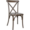 image:imageFlash Furniture Hercules Commercial IndoorOutdoor Cross Back Chair Wood Look WeatherResistant Lightweight Design Versatile Use Dark BrownDark Brown
