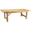 image:imageFlash Furniture Hercules Commercial Rectangular Farmhouse Folding Table Antique Rustic Solid Pine Dining Room Table Foldable Locking Legs 8 x 40 Black WashLight Natural