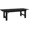 image:imageFlash Furniture Hercules Commercial Rectangular Farmhouse Folding Table Antique Rustic Solid Pine Dining Room Table Foldable Locking Legs 8 x 40 Black WashBlack Wash