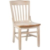 image:imageFlash Furniture Hercules School House Back Metal Restaurant Chair  Antique White Wood Seat  Black FrameAntique White