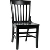 image:imageFlash Furniture Hercules School House Back Metal Restaurant Chair  Antique White Wood Seat  Black FrameBlack