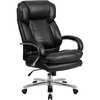 image:imageFlash Furniture Hercules Series LeatherSoft Swivel Office Chair with Loop Arms Ergonomic HighBack Executive Chair with Padded Seat and Arms BlackBlack Leathersoft