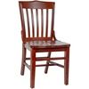 image:imageFlash Furniture Hercules Series School House Back Wood Restaurant Chair Classic Armless Dining Chair for RestaurantsKitchens Mahogany Wood FinishMahogany