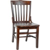 image:imageFlash Furniture Hercules Series School House Back Wood Restaurant Chair Classic Armless Dining Chair for RestaurantsKitchens Mahogany Wood FinishWalnut