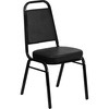 image:imageFlash Furniture Hercules Series Trapezoidal Back Stacking Banquet Chair with 25 Thick Seat in Black Fabric  Black FrameBlack VinylBlack Frame