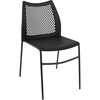 image:imageFlash Furniture Hercules Stacking Chair with Vented Backrest and Black Powder Coated Steel Legs with Integrated Support Bar Commercial Portable Chair  BlackBlack PlasticBlack Frame