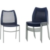 image:imageFlash Furniture Hercules Stacking Chair with Vented Backrest and Black Powder Coated Steel Legs with Integrated Support Bar Commercial Portable Chair  BlackNavy PlasticGray Frame