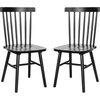 image:imageFlash Furniture Ingrid Commercial Windsor Solid Wood Dining Room Chairs Modern Armless Dining Chairs for Kitchens and Restaurants Set of 2 BlackBlack