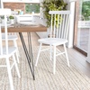 image:imageFlash Furniture Ingrid Commercial Windsor Solid Wood Dining Room Chairs Modern Armless Dining Chairs for Kitchens and Restaurants Set of 2 BlackWhite