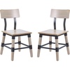 image:imageFlash Furniture Jackson Commercial Industrial Wood Dining Chair Solid Beechwood Frame Support Bar Set of 2 BlackAntique White