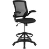 image:imageFlash Furniture Kale MidBack Swivel Office Chair with Adjustable Foot Ring Lumbar Support and Seat Height Ergonomic Mesh Executive Chair Black