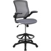image:imageFlash Furniture Kale MidBack Swivel Office Chair with Height Adjustable Foot Ring and Lumbar Support Mesh Executive Chair with Armrests Dark Gray