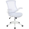 image:imageFlash Furniture Kelista MidBack Swivel Office Chair with Adjustable Seat Height Ergonomic Mesh Desk Chair with LeatherSoft Seat BlackWhite MeshWhite Frame