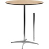 image:imageFlash Furniture Lars Black 24 Round Wood Cocktail Table with 30 and 42 ColumnsNatural