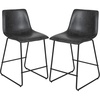 image:imageFlash Furniture LeatherSoft Counter Height Stools Gray 2Pieces 2ETER1834524GY