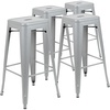 image:imageFlash Furniture Lily 30 High Metal Indoor Bar Stool in Teal  Stackable Set of 4Silver