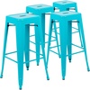 image:imageFlash Furniture Lily 30 High Metal Indoor Bar Stool in Teal  Stackable Set of 4Teal