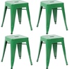 image:imageFlash Furniture Metal Dining Table Height Stool  Backless Red Kai Commercial Grade Stool  18 Inch Stackable Dining Chair  Set of 4Green