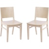 image:imageFlash Furniture Naples Commercial Solid Wood Dining Chair Curved Backrest Sturdy Mortise and Tenon Construction Antique WhiteAntique White