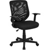 image:imageFlash Furniture Norris MidBack Mesh Tapered Back Swivel Task Office Chair with TArms Ergonomic Padded Mesh Swivel Computer Chair Black