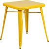 image:imageFlash Furniture Prince Commercial Grade 2375 Square White Metal IndoorOutdoor TableYellow