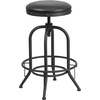 image:imageFlash Furniture Rachel 2 Pack 30 Barstool with Swivel Lift Black LeatherSoft SeatSet of 1