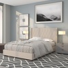 image:imageFlash Furniture Riverdale Full Size Tufted Upholstered Platform Bed in Light Gray FabricBeige